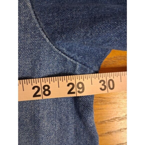 Womens Divided Button-Down Denim Shirt Dress/Jacket 3XL Light & Dark Wash Casual - Picture 4 of 6